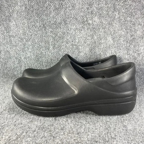Crocs Clogs Shoes Womens 11 Black Neria Pro Work Slip Resistant Career Comfort - Picture 4 of 12